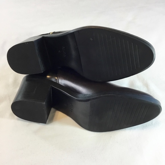 Zara Brown & Black Booties, Gold Zippers, Size 41, Almond Toe - Picture 5 of 16